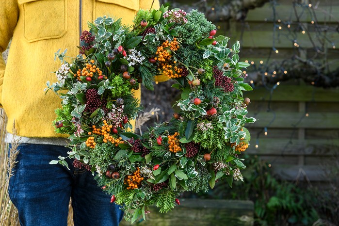 Merry and bright wreath