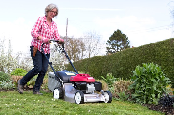 Mowing the lawn along the edge. Sarah Cuttle