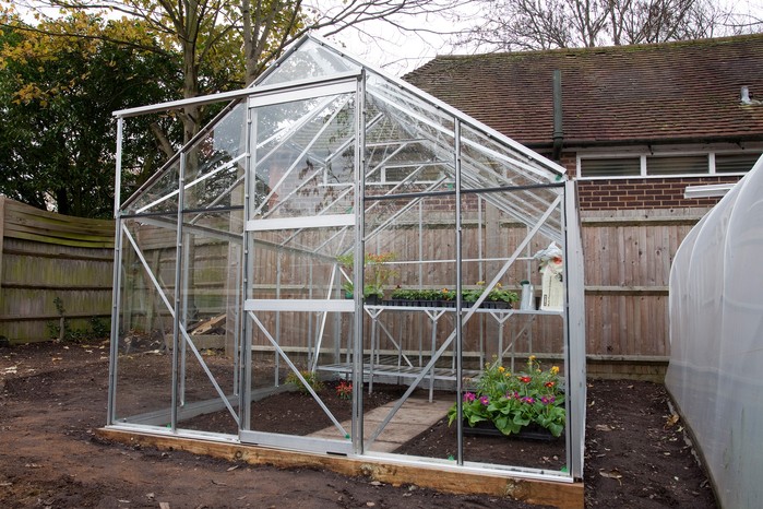 A newly built greenhouse